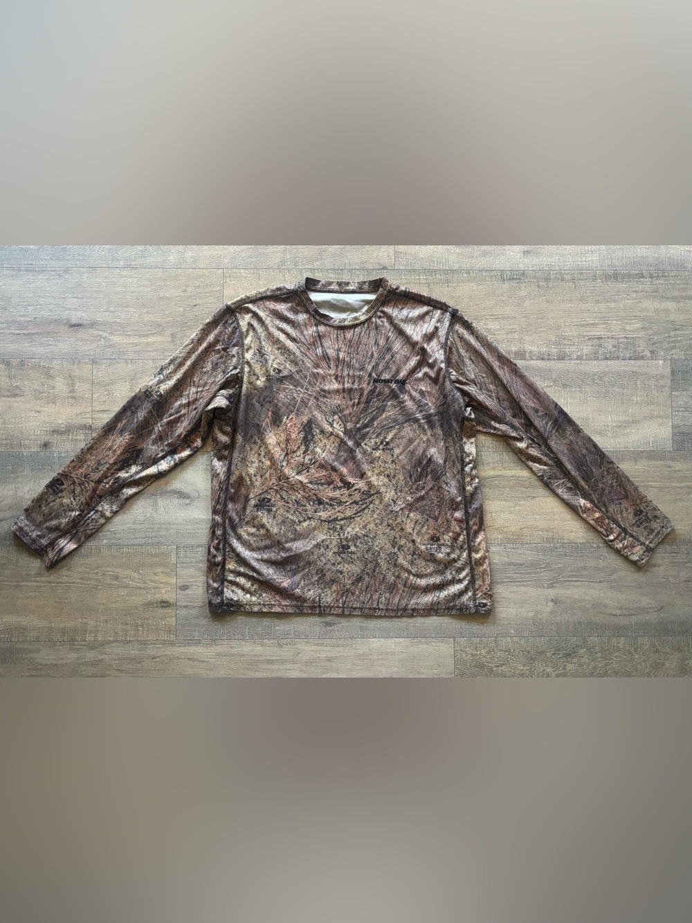 Mossy Oak Brush men’s size large long sleeve camouflage brown and tan shirt